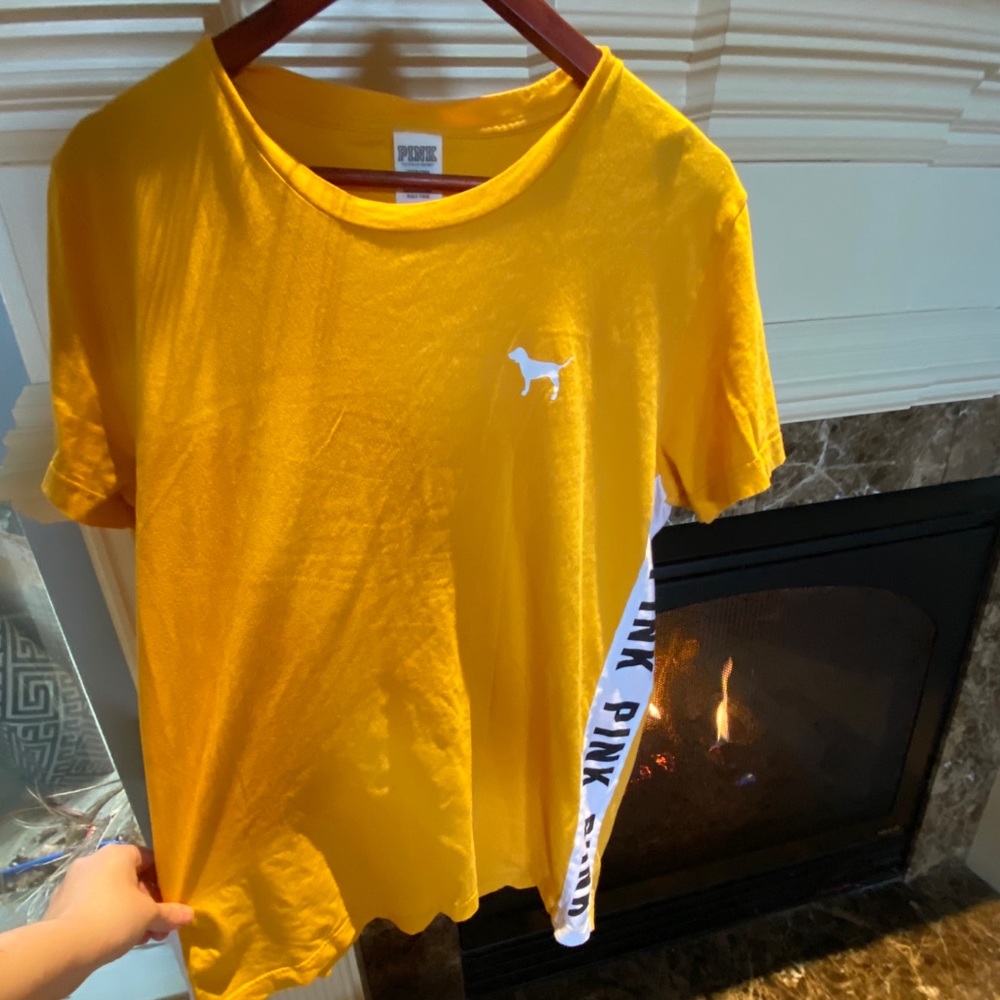 Yellow PINK Victoria’s Sectret Tee